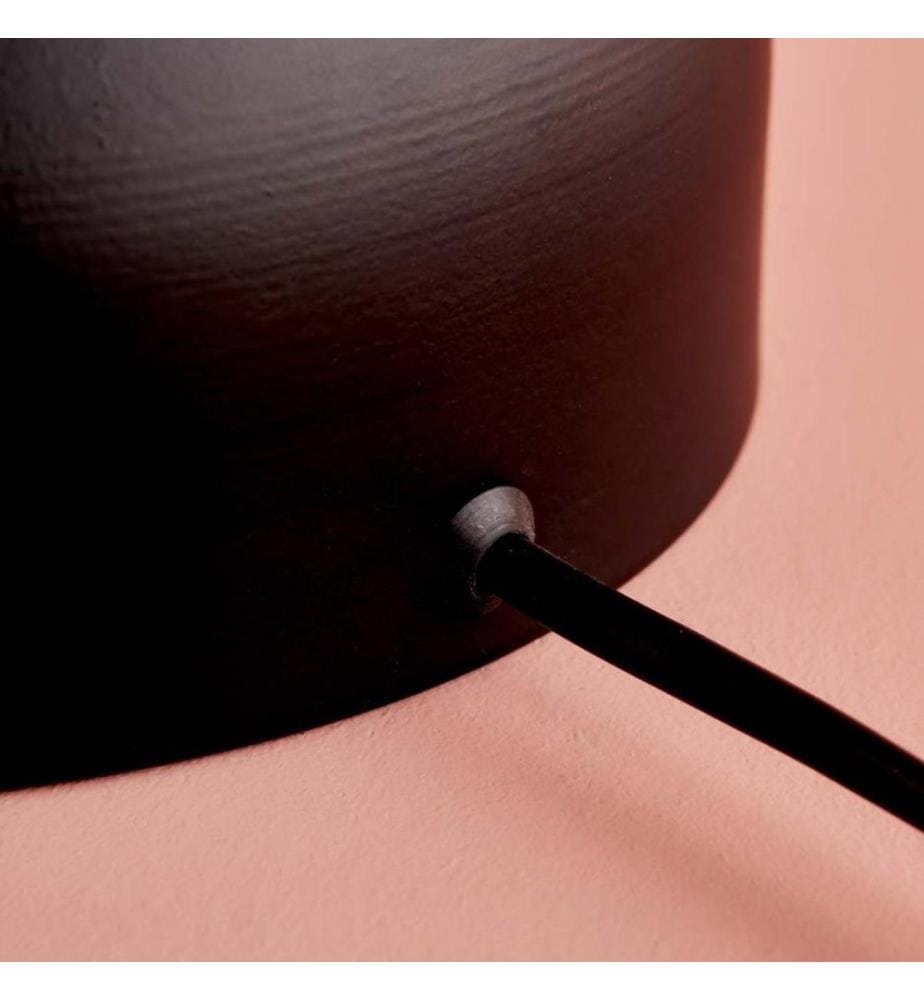 Lampe de table, grise, noire, 100 % TISSU, structure : 100 % MÉTAL