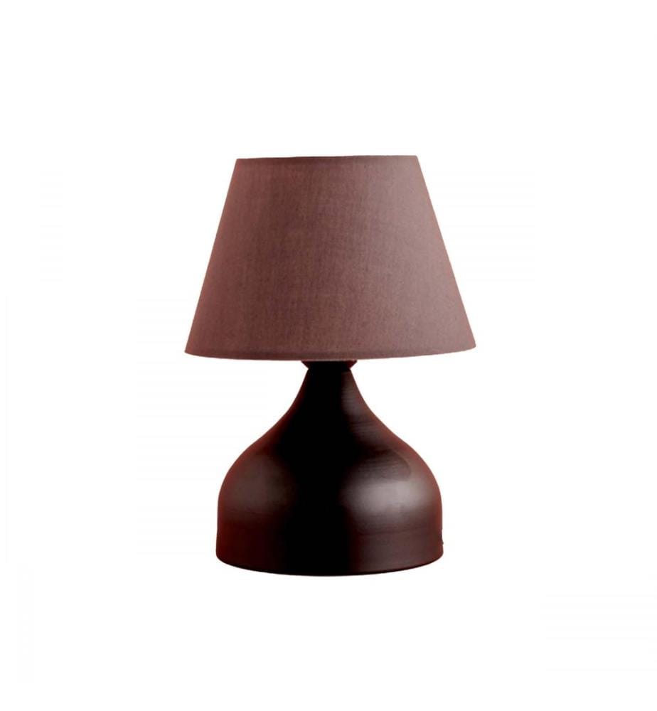 Lampe de table, grise, noire, 100 % TISSU, structure : 100 % MÉTAL