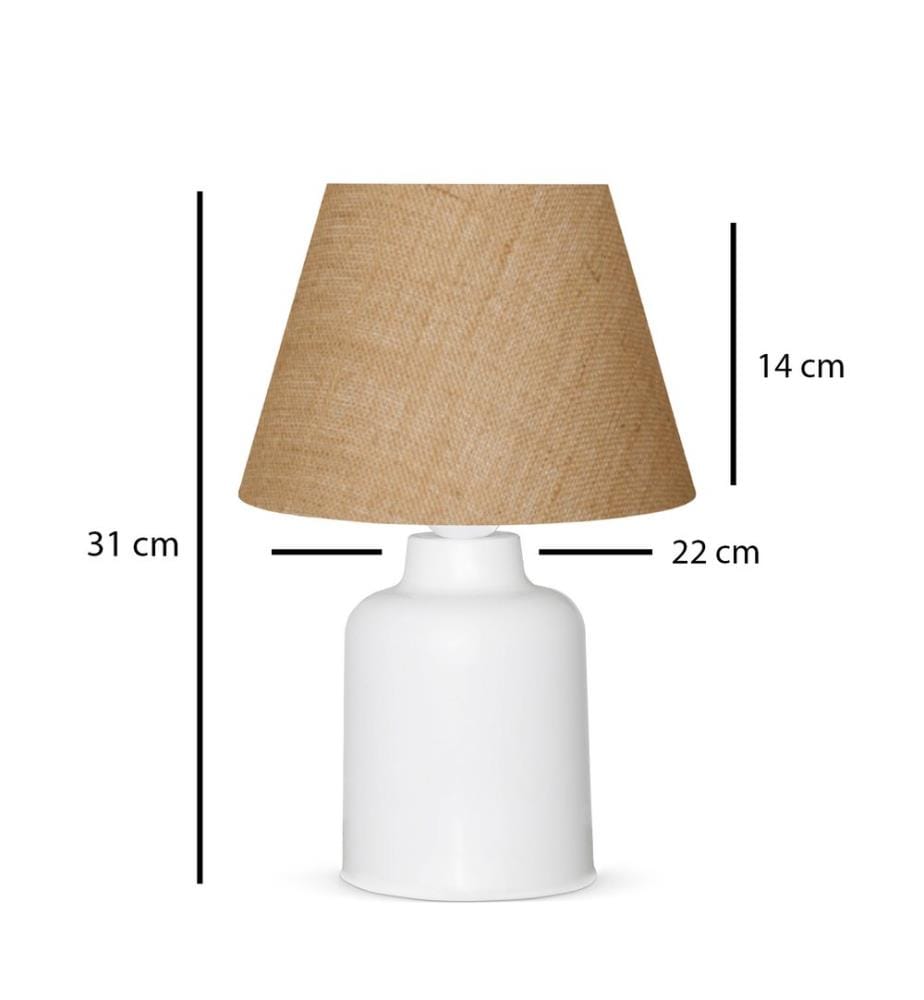 Crema, Bianco, Lampade Da Scrivania, 22 X 14 cm, Di Plastica