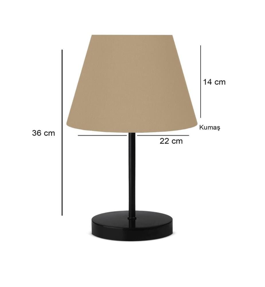Beige, Lampes De Bureau, 22 X 14 cm, Métal