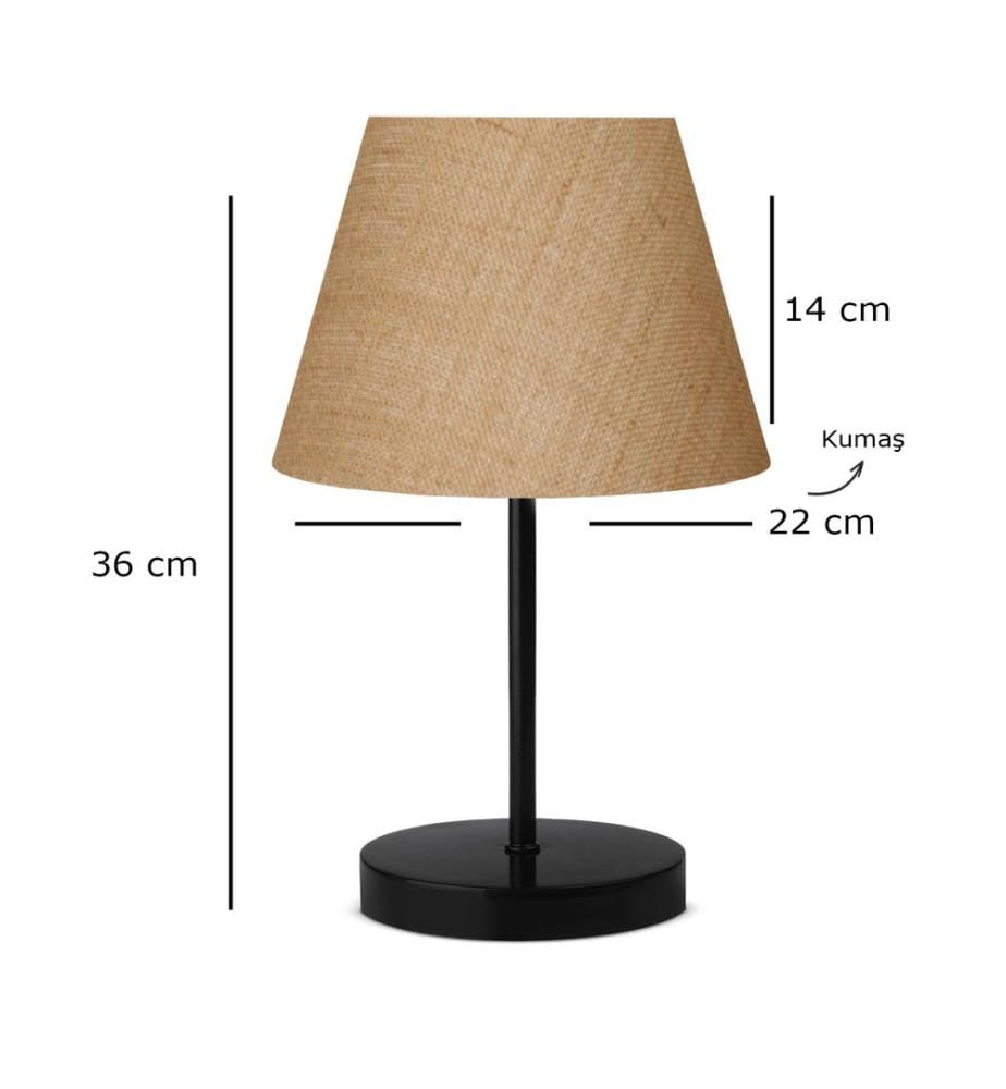 Crème, Lampes De Bureau, 22 X 14 cm, Métal