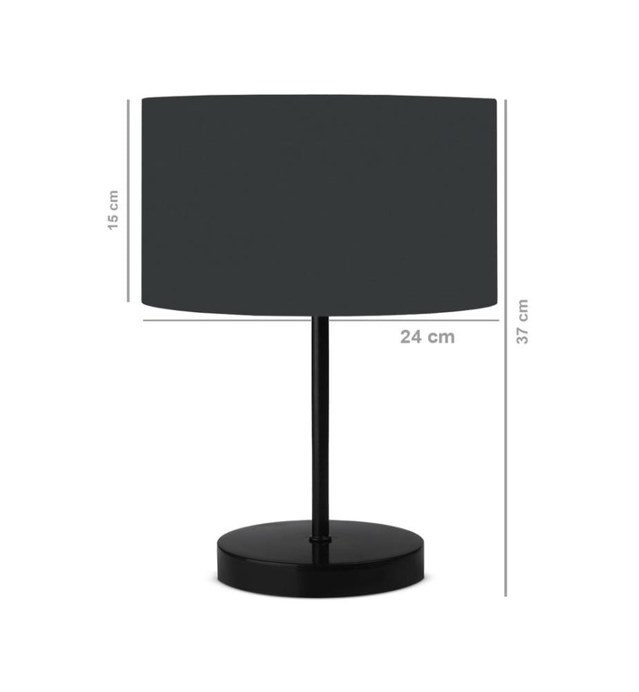 Anthracite, Lampes De Bureau, 24 X 15 cm, Métal