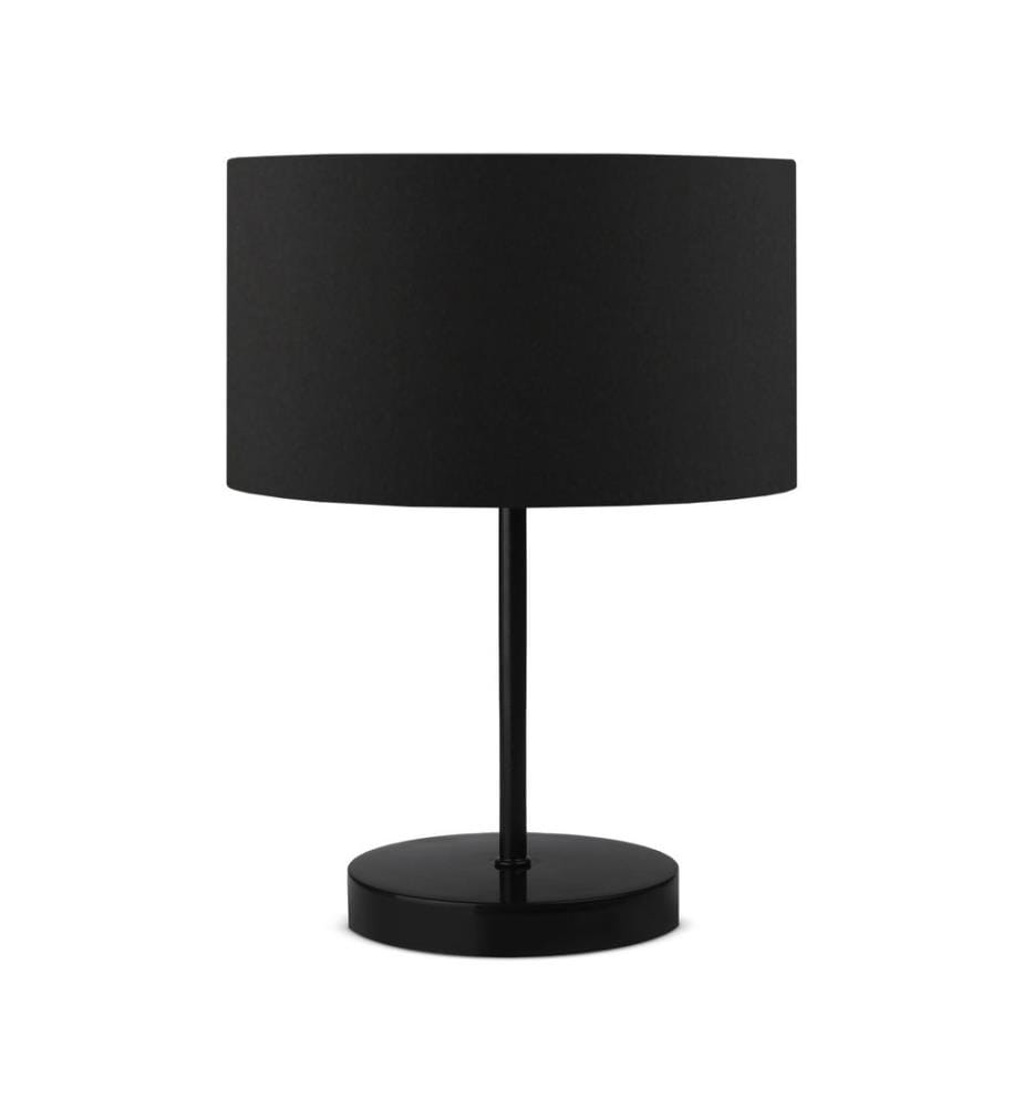 Lampe de table, noir, 100 % PVC, corps en métal