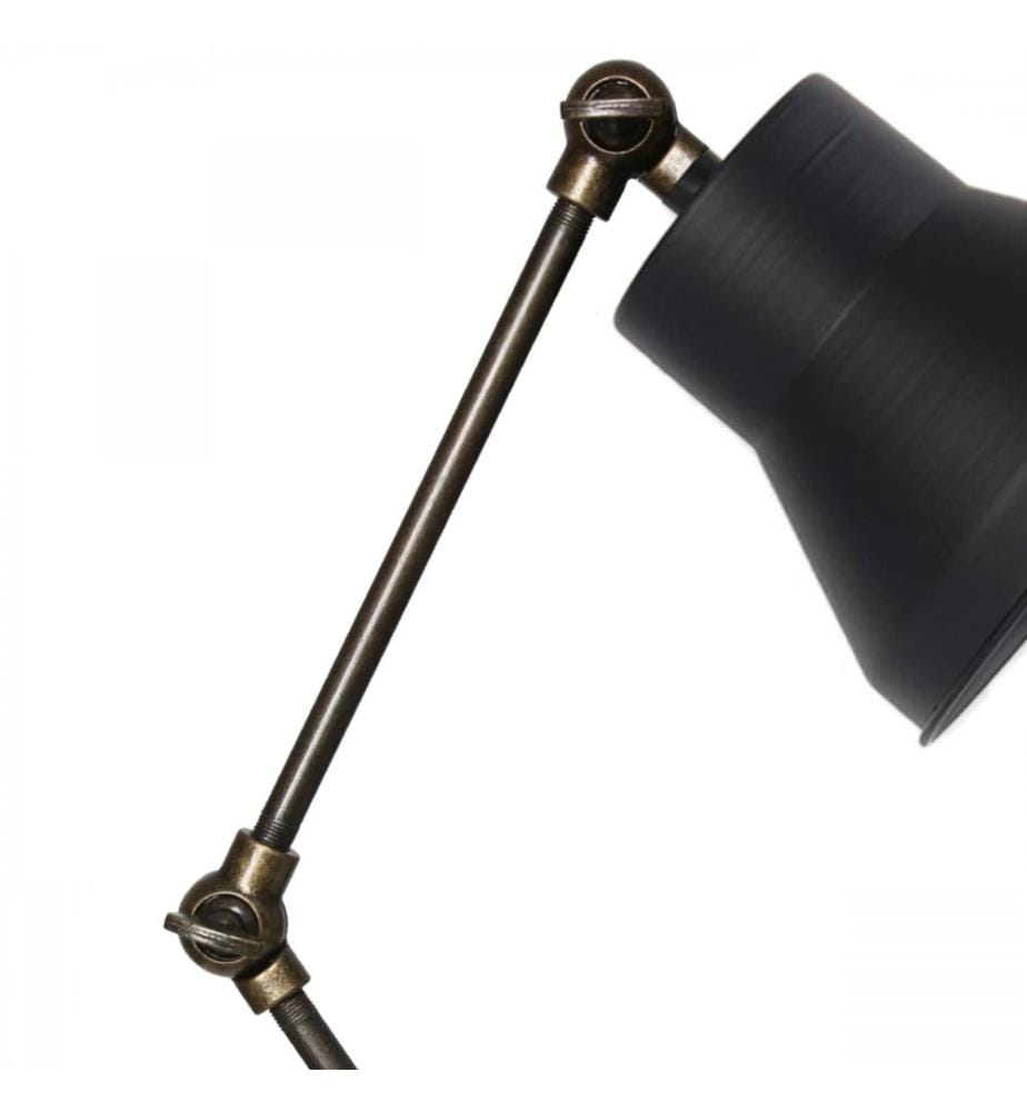 Lampe de table, vieillie, 100 % MÉTAL, base en MDF