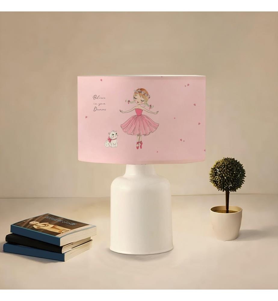 Tischlampe, mehrfarbig, 50 % KUNSTSTOFF / 50 % STOFF