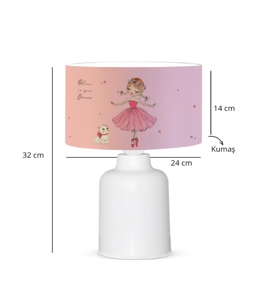 Tischlampe, mehrfarbig, 50 % KUNSTSTOFF / 50 % STOFF