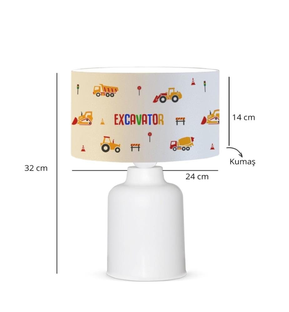 Tischlampe, mehrfarbig, 50 % KUNSTSTOFF / 50 % STOFF