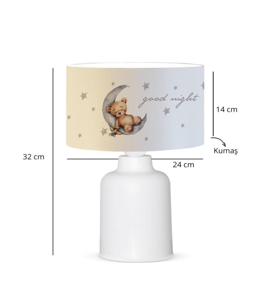 Tischlampe, mehrfarbig, 50 % KUNSTSTOFF / 50 % STOFF