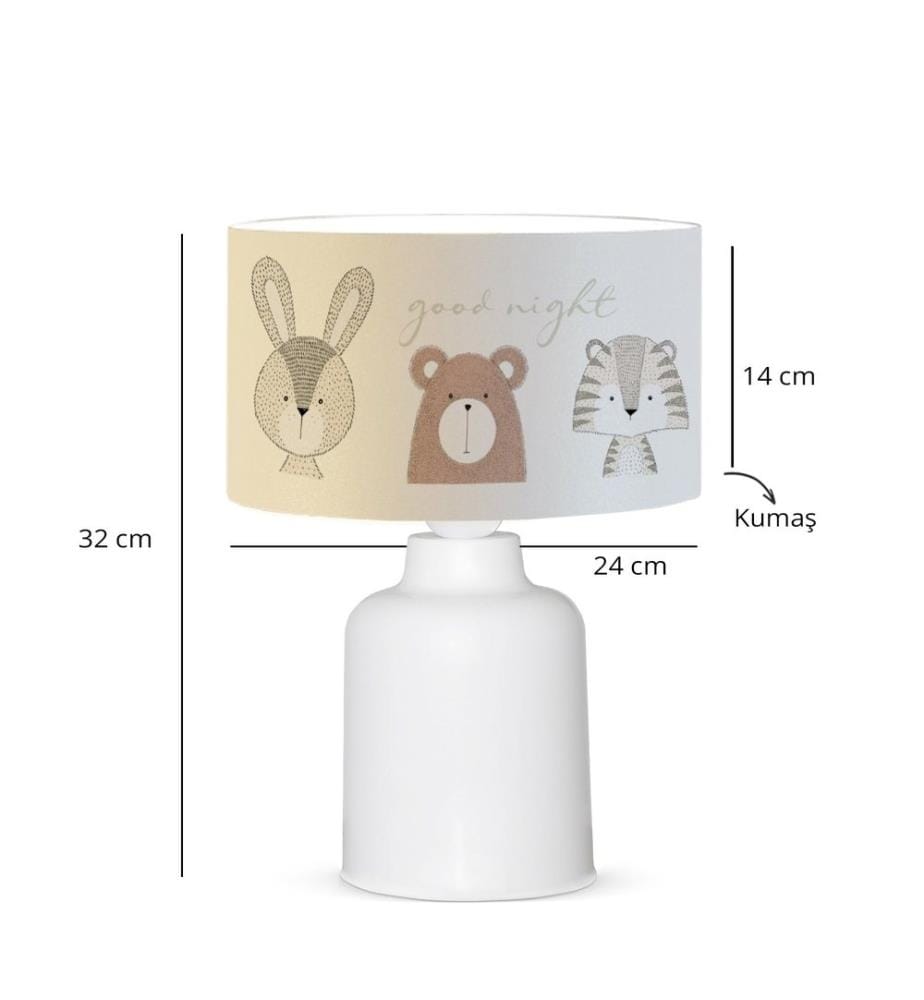 Tischlampe, mehrfarbig, 50 % KUNSTSTOFF / 50 % STOFF