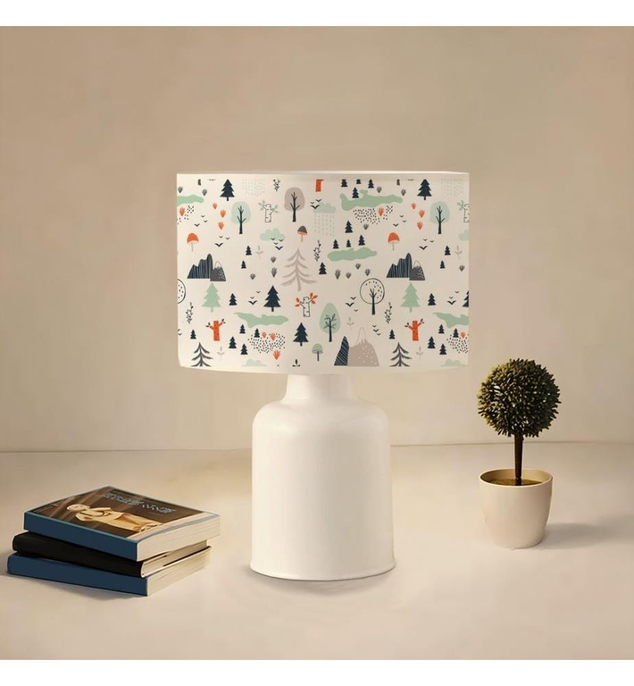 Tischlampe, mehrfarbig, 50 % KUNSTSTOFF / 50 % STOFF