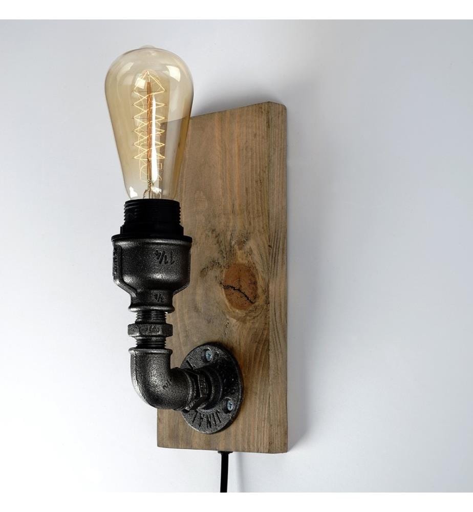 Noir, Lampes De Bureau, 30 X 15 X 10 cm, Fichtholz