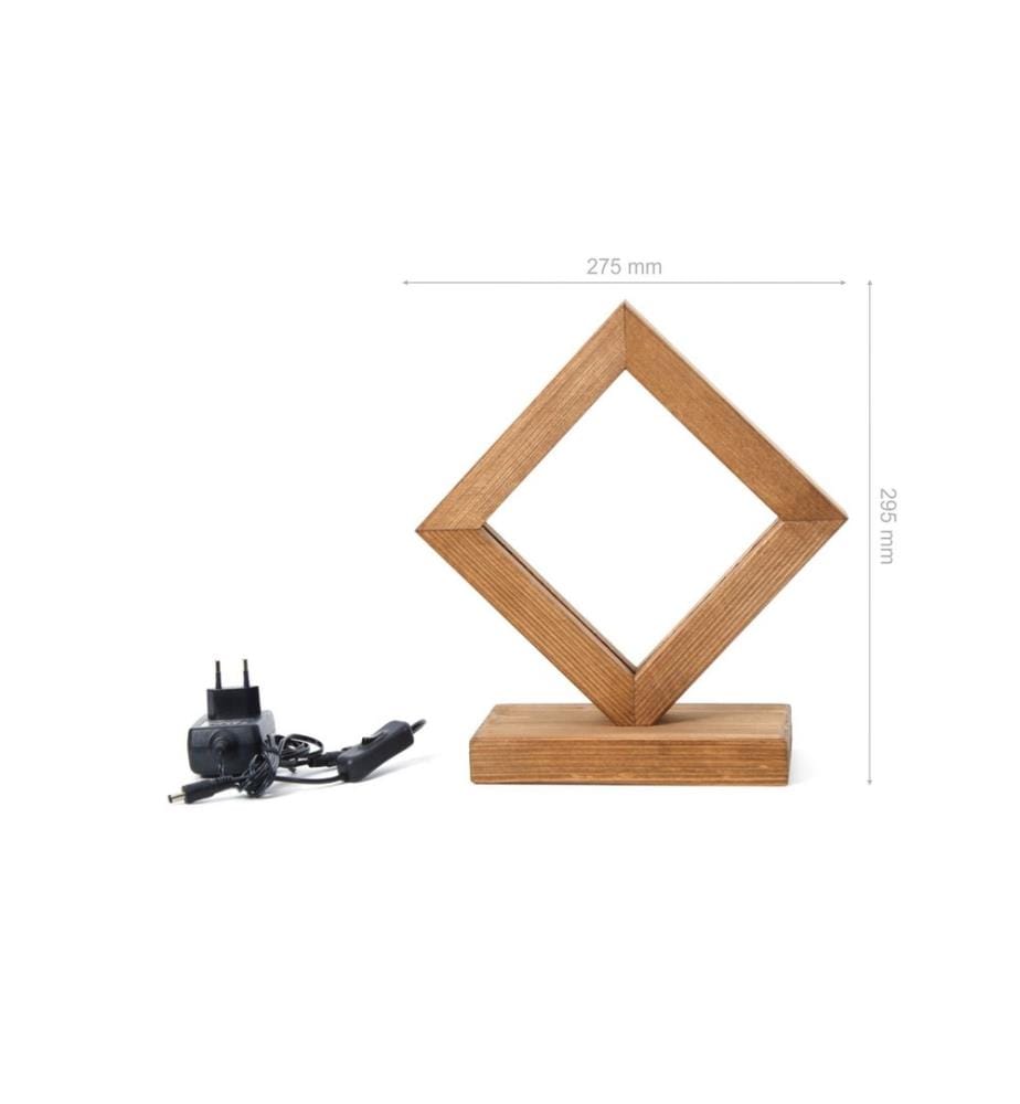 Marrone, Lampade Da Scrivania, 27,5 X 29,5 X 12 cm, Albero Abete , 3 X 5 cm