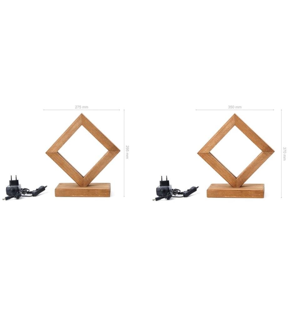 Marrone, Lampade Da Scrivania, 35 X 37 X 12 cm, Albero Di Abete , 3 X 5 cm