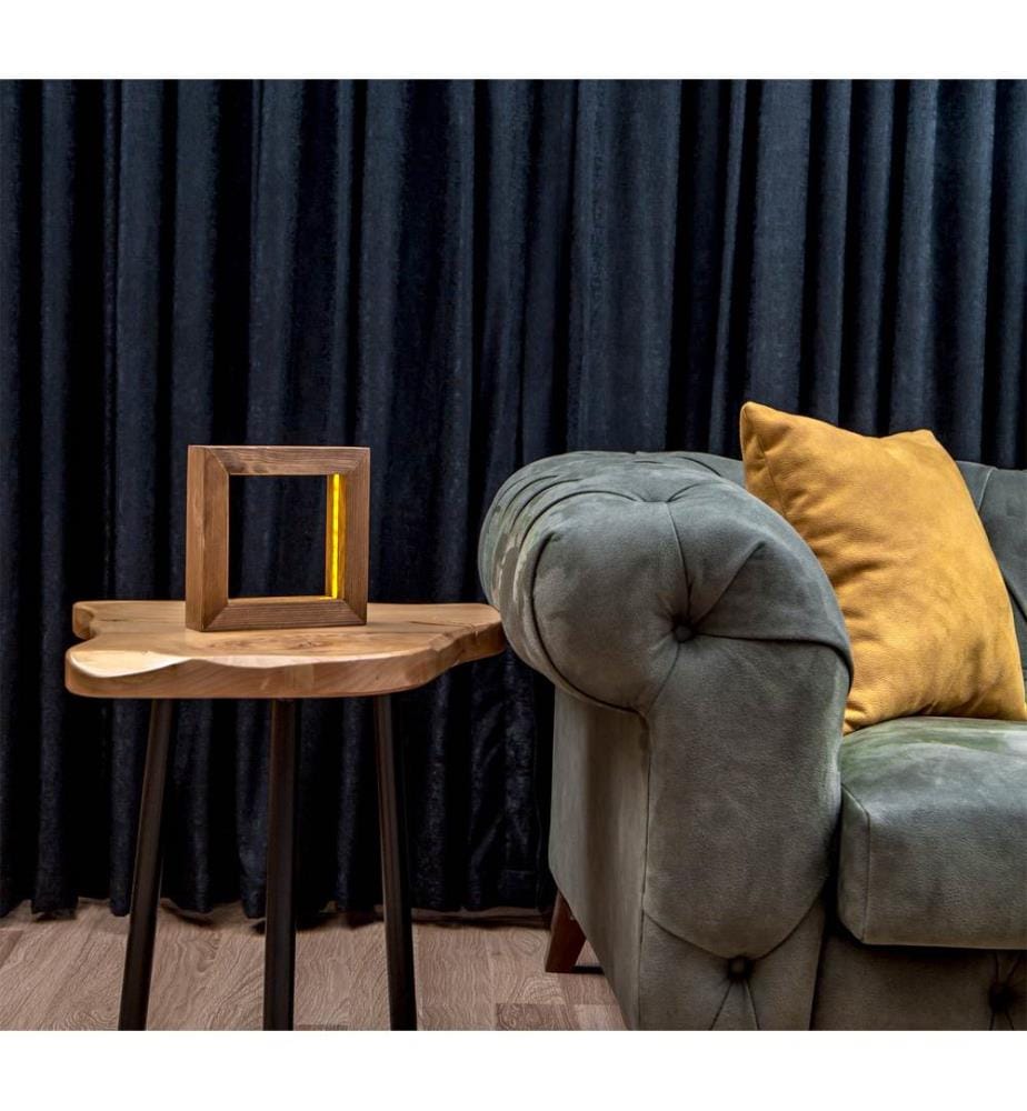 Marron, Lampes De Bureau, 20 X 20 X 5 cm, Épinette, 3 X 5 cm
