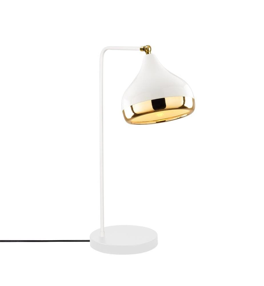 Blanc, Or, Lampes De Bureau, 17 X 26 cm, Corps En Métal