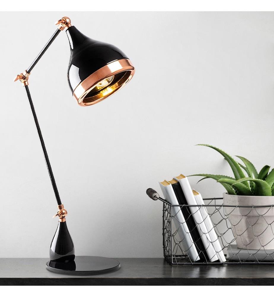 Noir, Cuivre, Lampes De Bureau, 15 X 30 cm, Corps Métallique