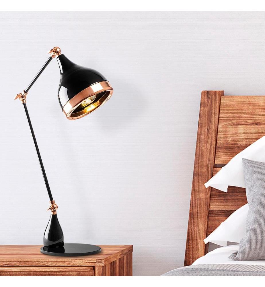 Noir, Cuivre, Lampes De Bureau, 15 X 30 cm, Corps Métallique