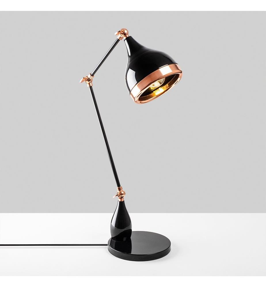 Noir, Cuivre, Lampes De Bureau, 15 X 30 cm, Corps Métallique