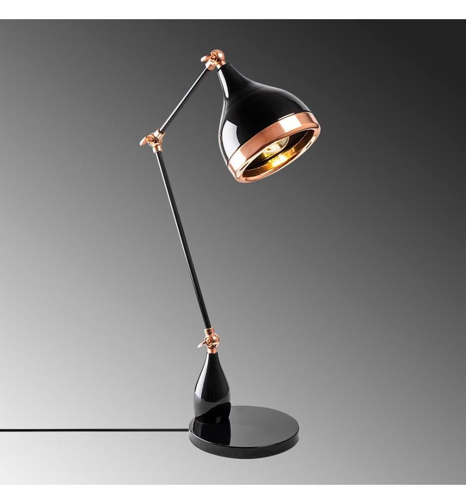 Noir, Cuivre, Lampes De Bureau, 15 X 30 cm, Corps Métallique