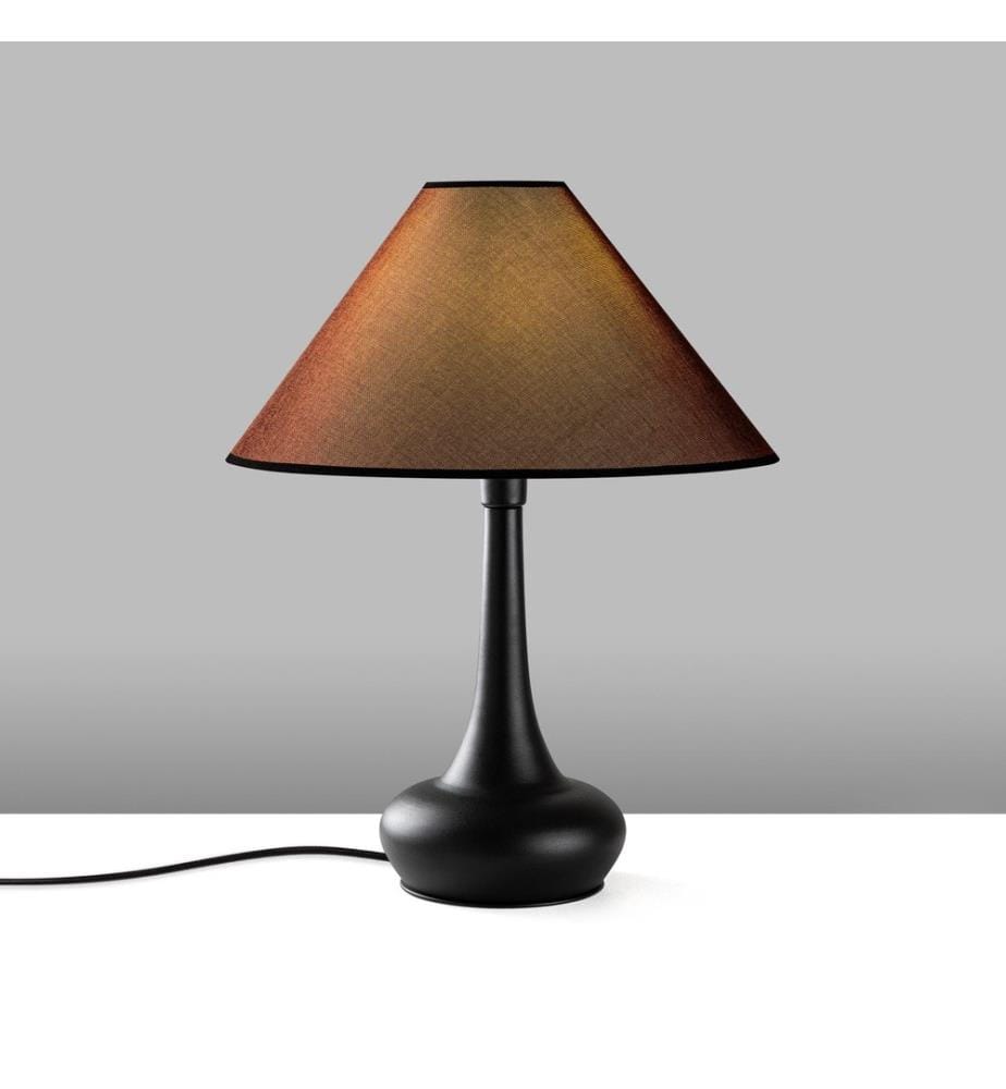 Lampe de table, noir, CORPS EN MÉTAL, CAPUCHON EN TISSU