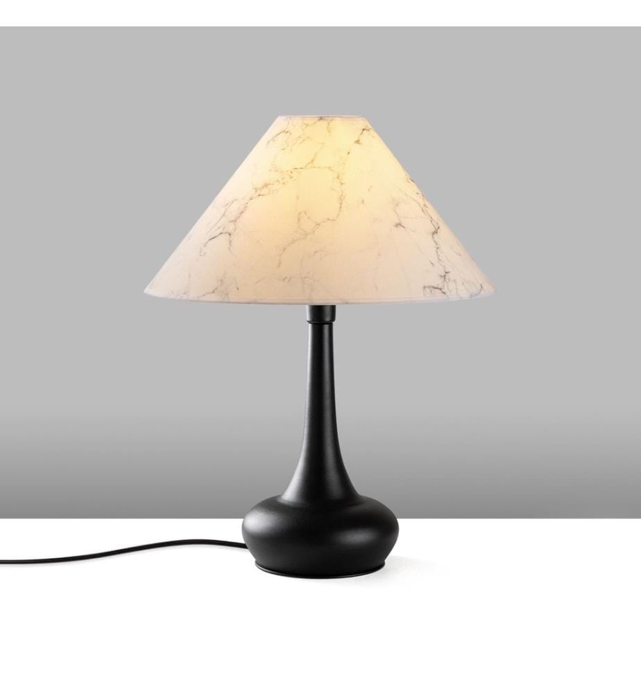 Lampe de table, noir, CORPS EN MÉTAL, CAPUCHON EN TISSU