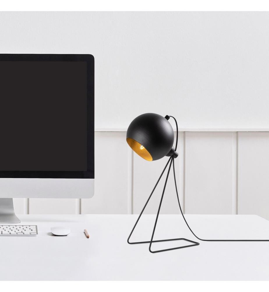 Noir, Lampes De Bureau, 28 X 15 X 45 cm, Corps En Métal
