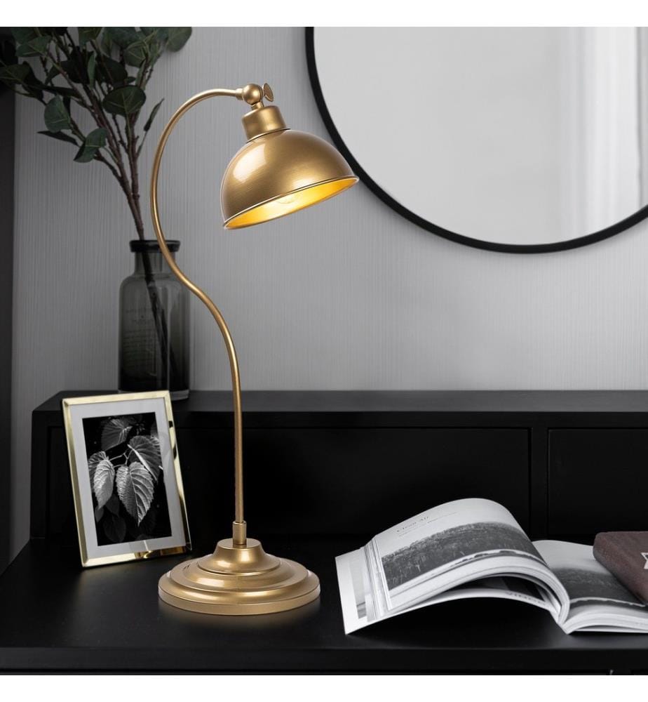 Or, Lampes De Bureau, 19 X 29 X 58 cm, Corps En Métal
