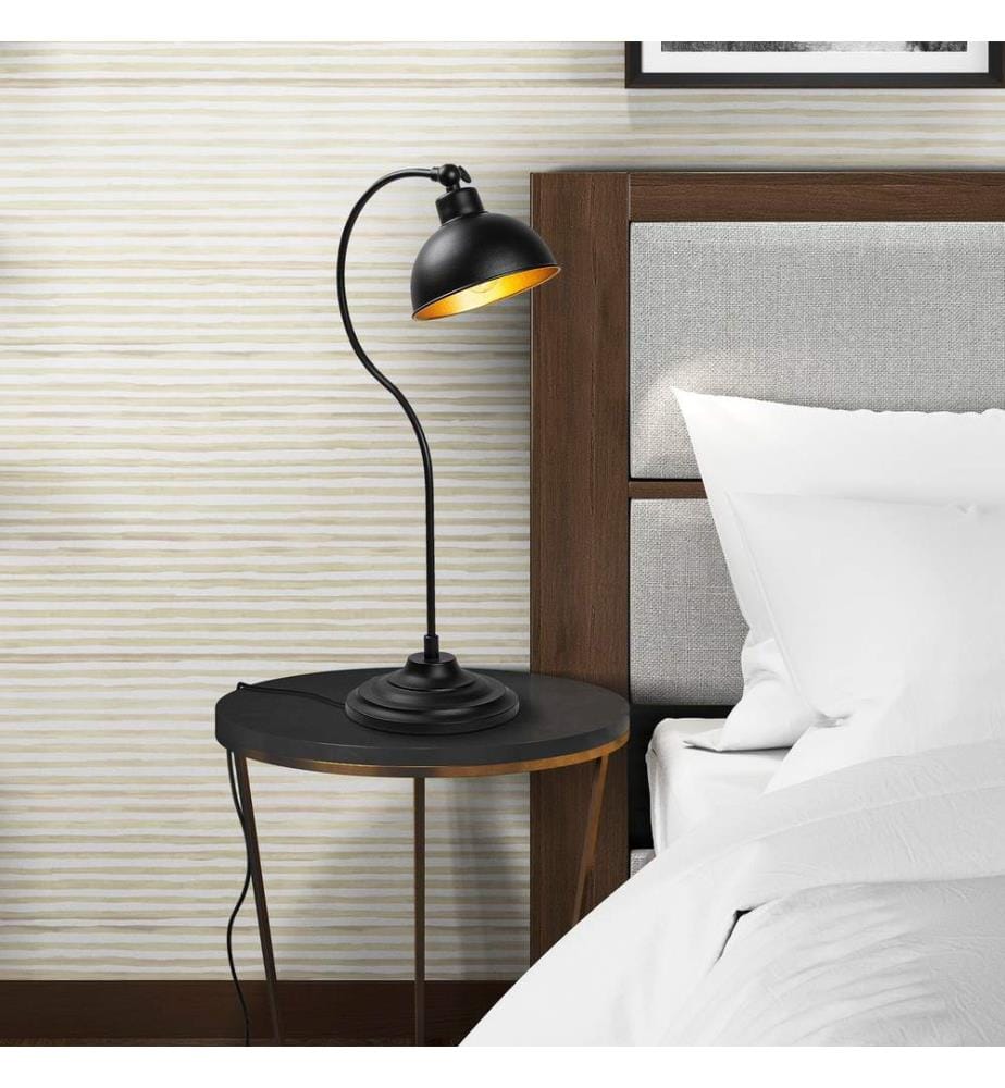 Noir, Lampes De Bureau, 19 X 29 X 58 cm, Corps En Métal