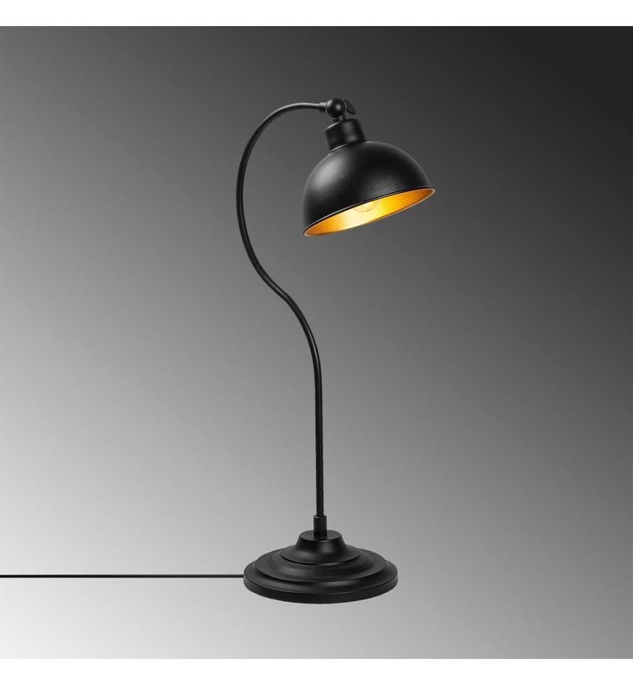 Noir, Lampes De Bureau, 19 X 29 X 58 cm, Corps En Métal