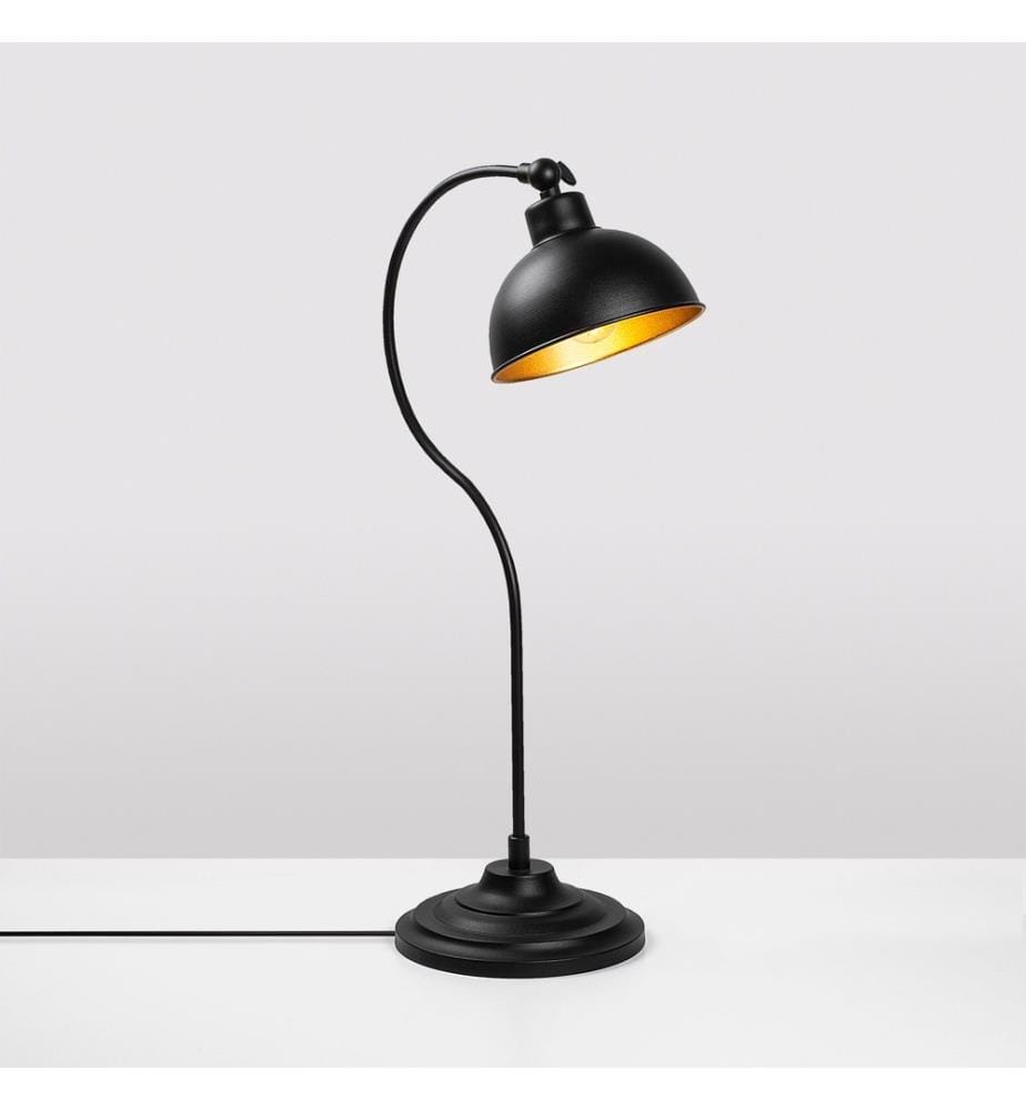 Noir, Lampes De Bureau, 19 X 29 X 58 cm, Corps En Métal