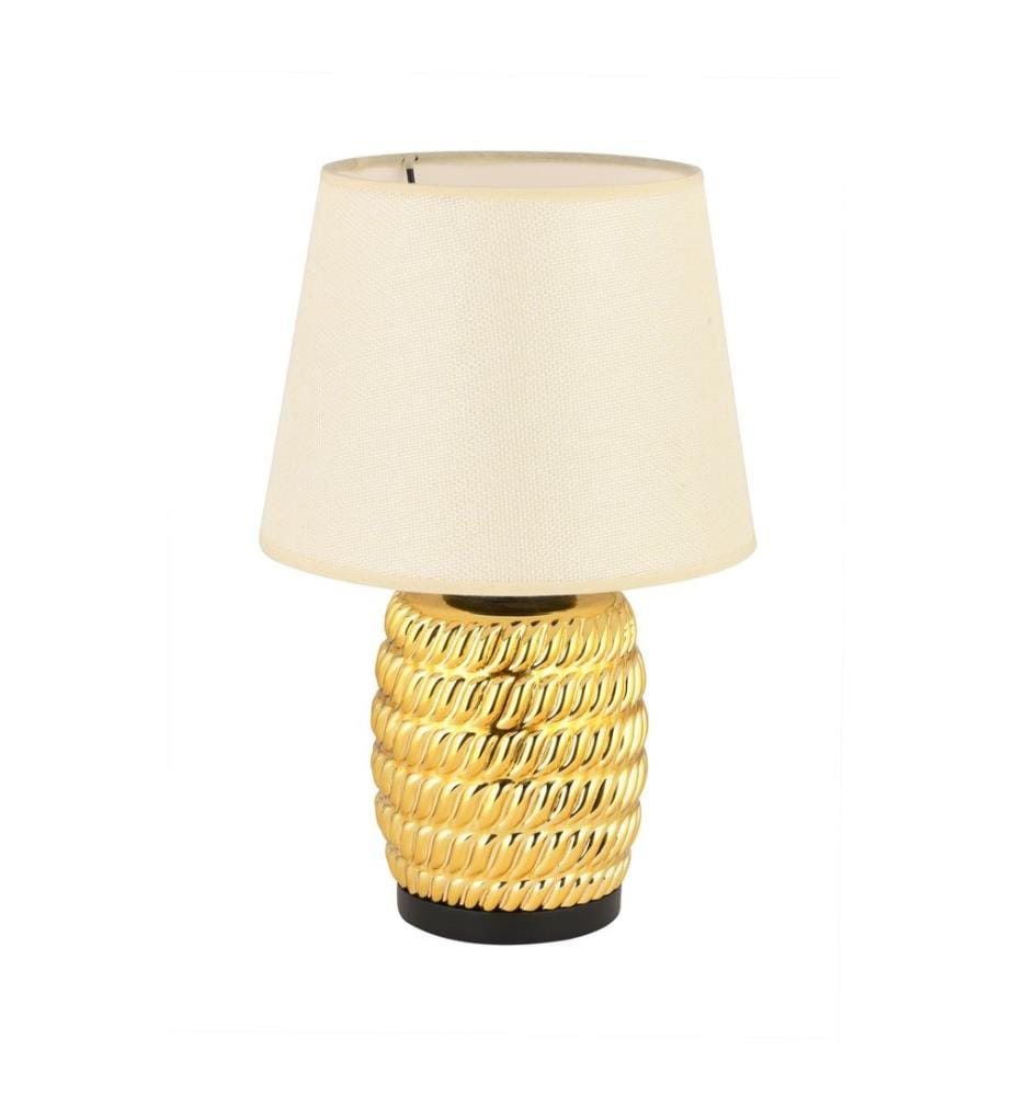 Lampe de table, dorée, CORPS EN VERRE