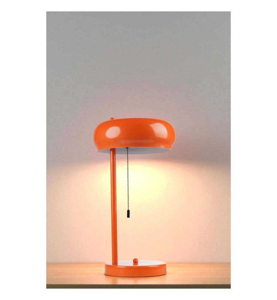 Lampe de table, orange, CORPS MÉTALLIQUE