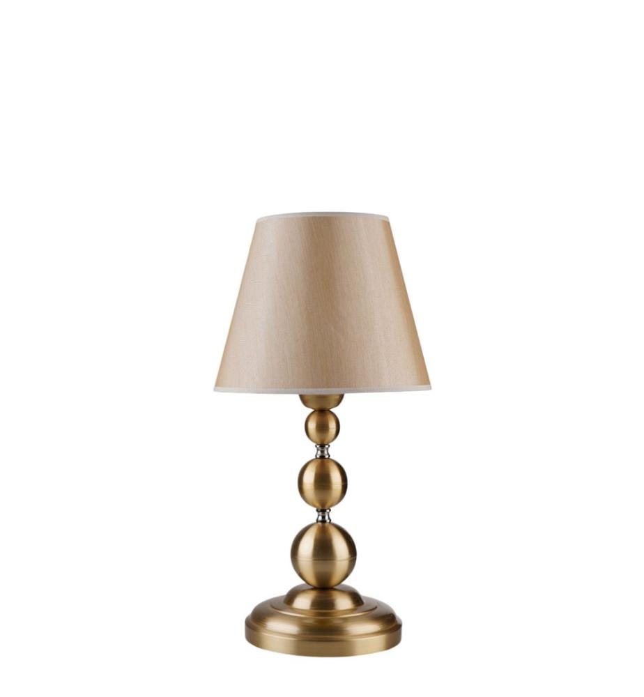 Lampe de table, beige, doré, structure métallique