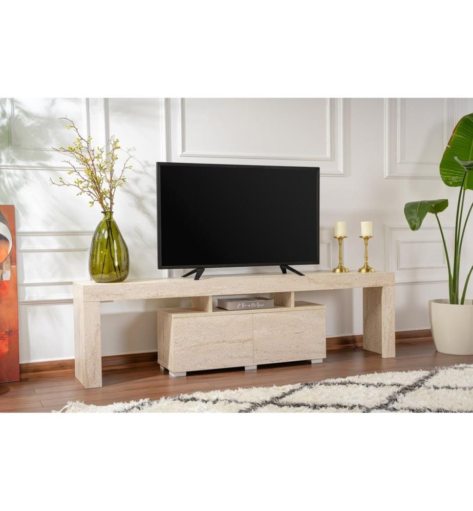 TV-Ständer, Travertin, 100 % MELAMINBESCHICHTETE SPANPLATTE