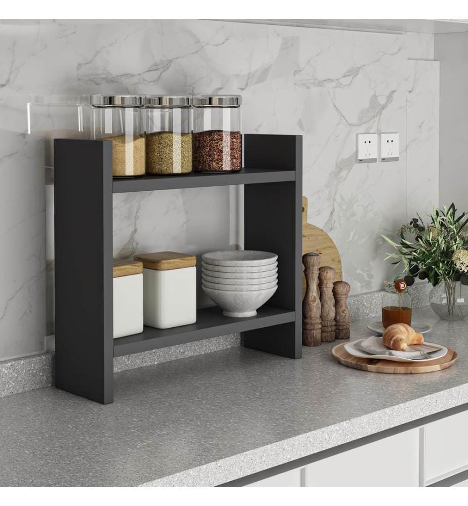 Küchenregal, Anthrazit, 100% Melamine beschichtete Spanplatte