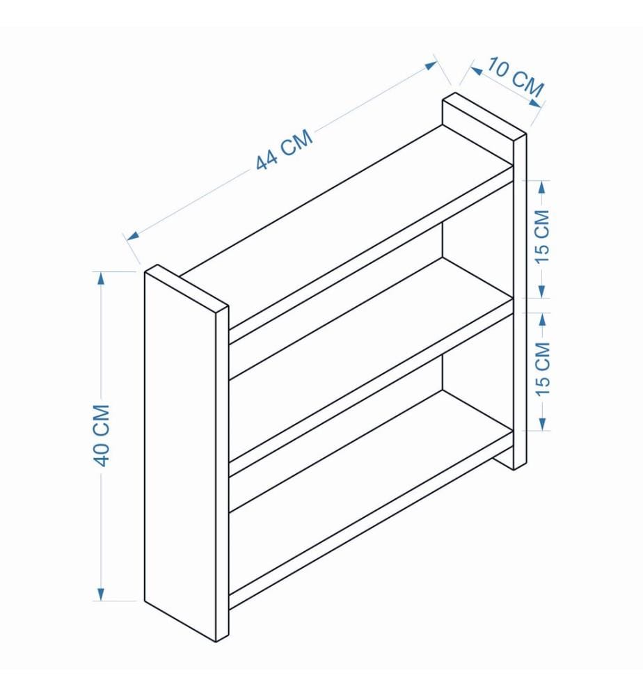 Etagère de cuisine, Noyer, 100% Melamine Particle Board