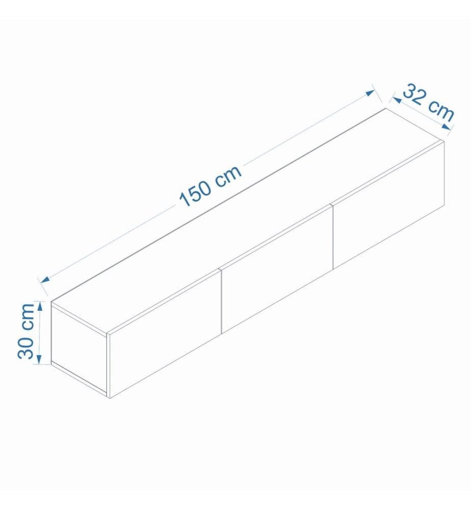 TV Stand, Atlantic Pine, 100% MELAMINE COATED CHIPBOARD