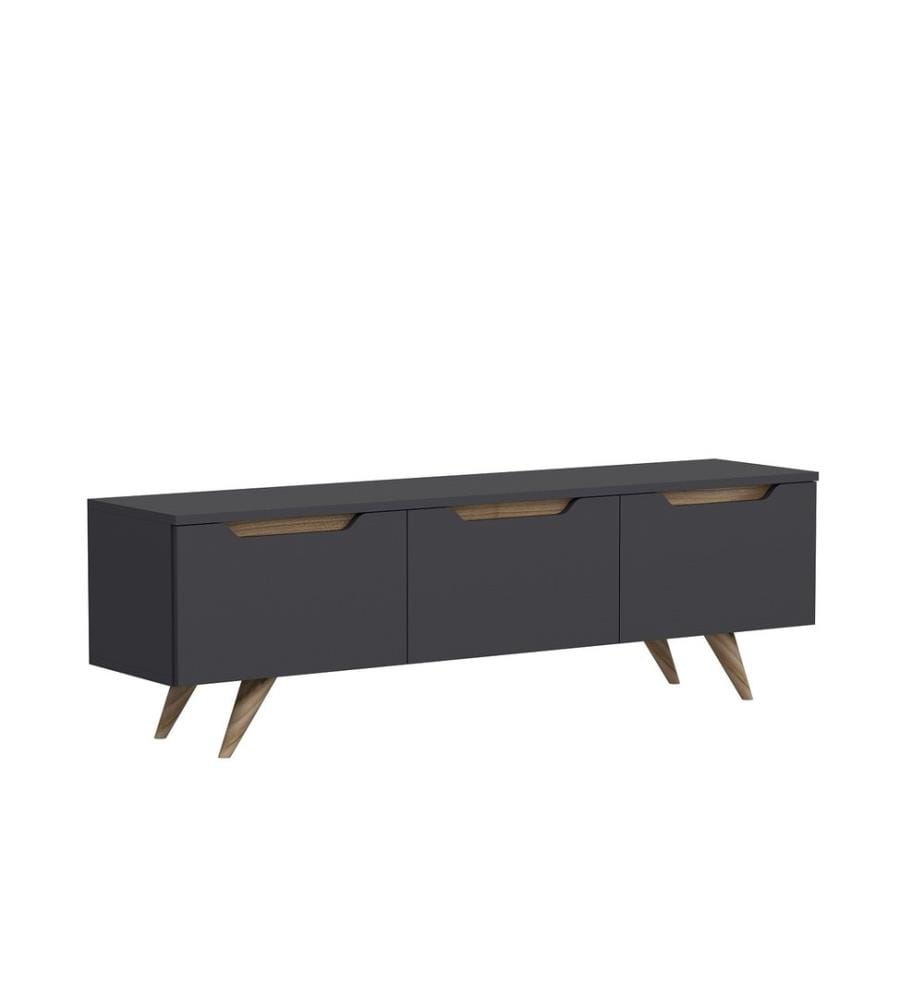 Anthracite, Couleur Chêne, Armoires Tv, 44X150X35 cm, Plaque De Particules À Revêtement En Mélamine