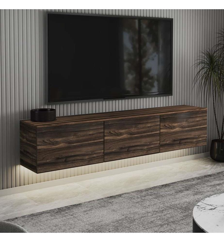 TV-Möbel, Kastanienbraun, 100 % MELAMINBESCHICHTETE SPANPLATTE