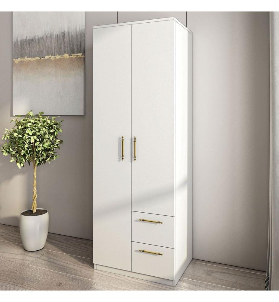 Armoire, blanche, panneau de particules 100 % mélaminé