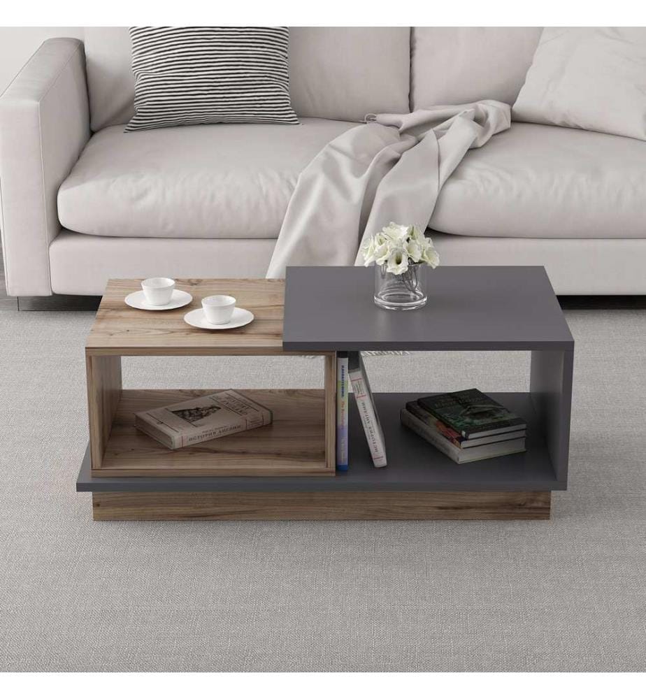 Coffee Table, AnthraciteOak, Melamine Coated Particle Board