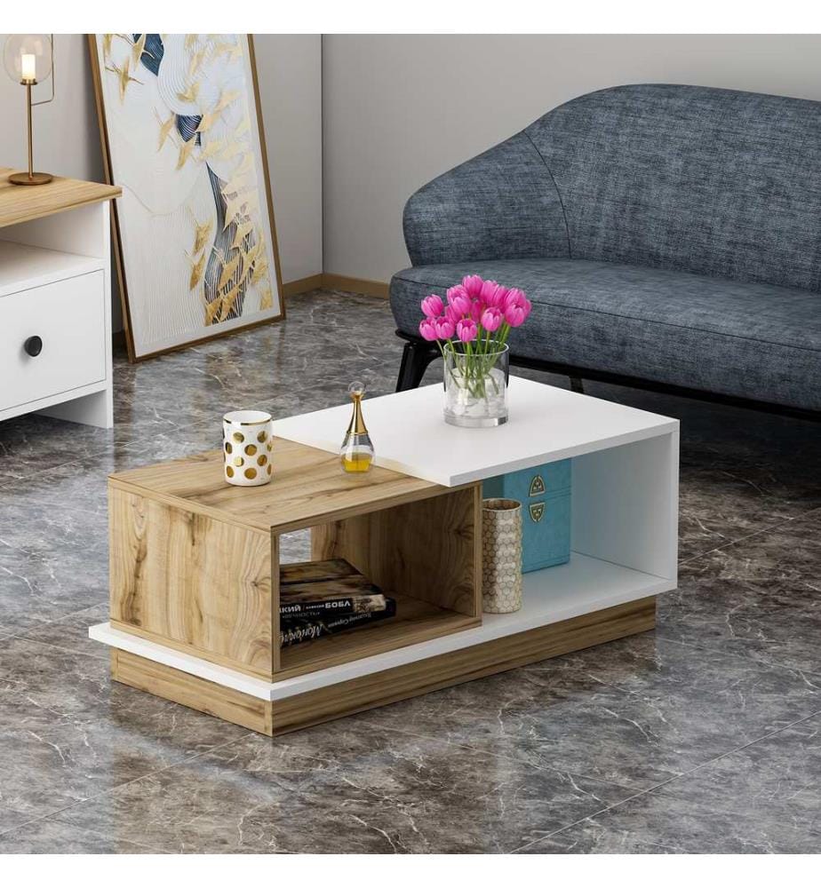 Coffee Table, WhiteOak, Melamine Coated Particle Board
