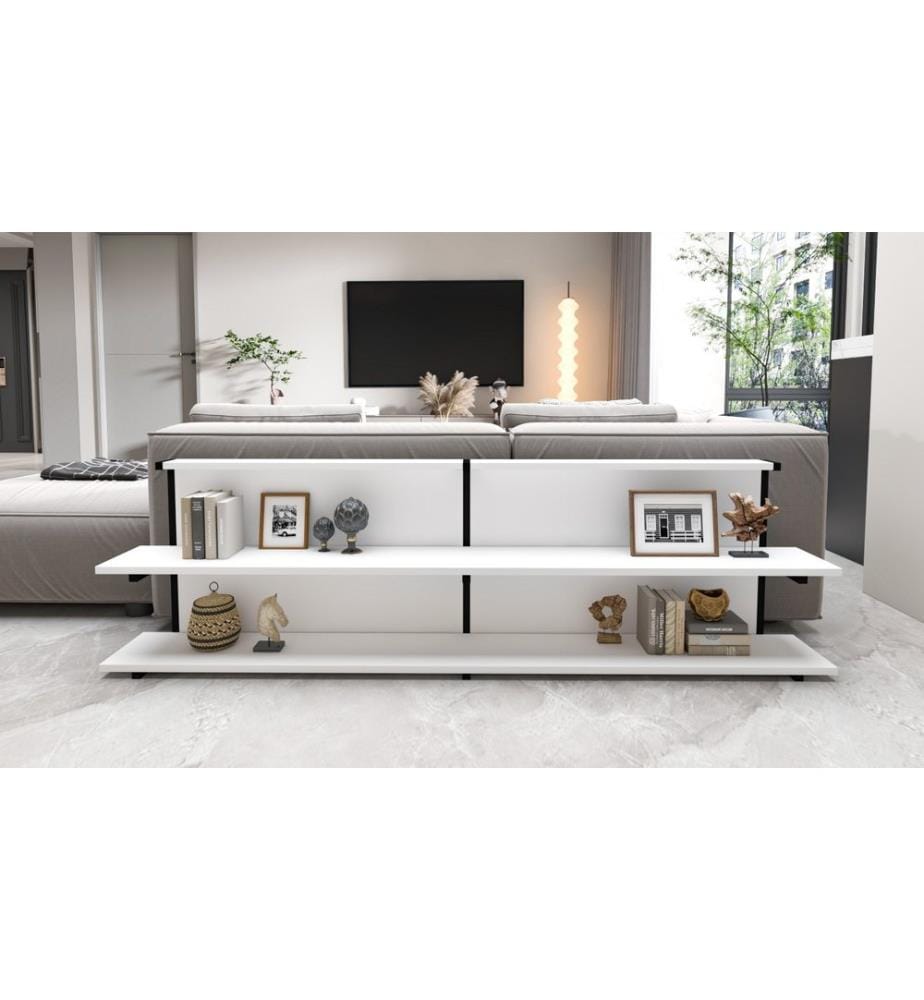 Table d'appoint, blanc, 100% Melamine Particle Board & Metal