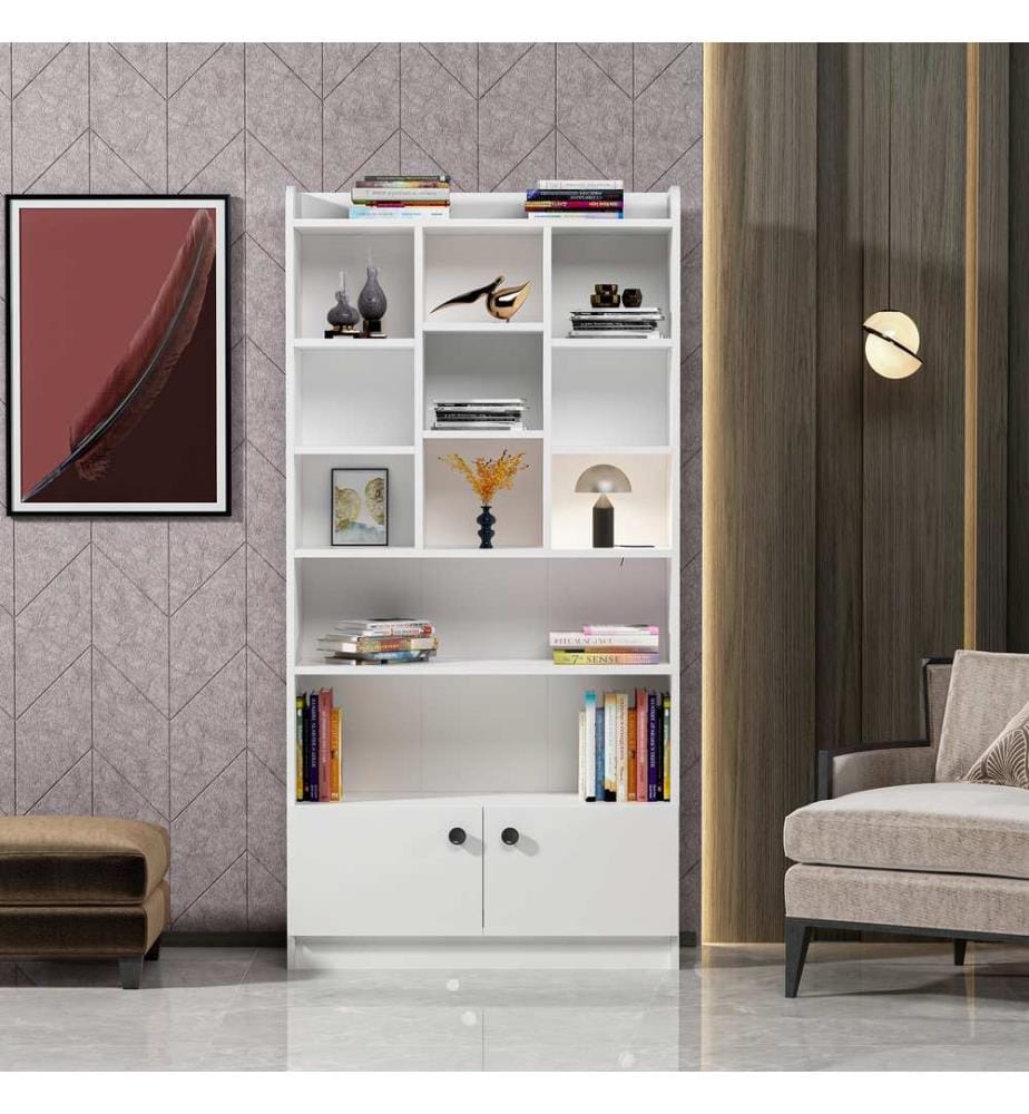 Blanc, Étagères, 180X90X30 cm, Plaque De Particules Enrobée De Mélamine