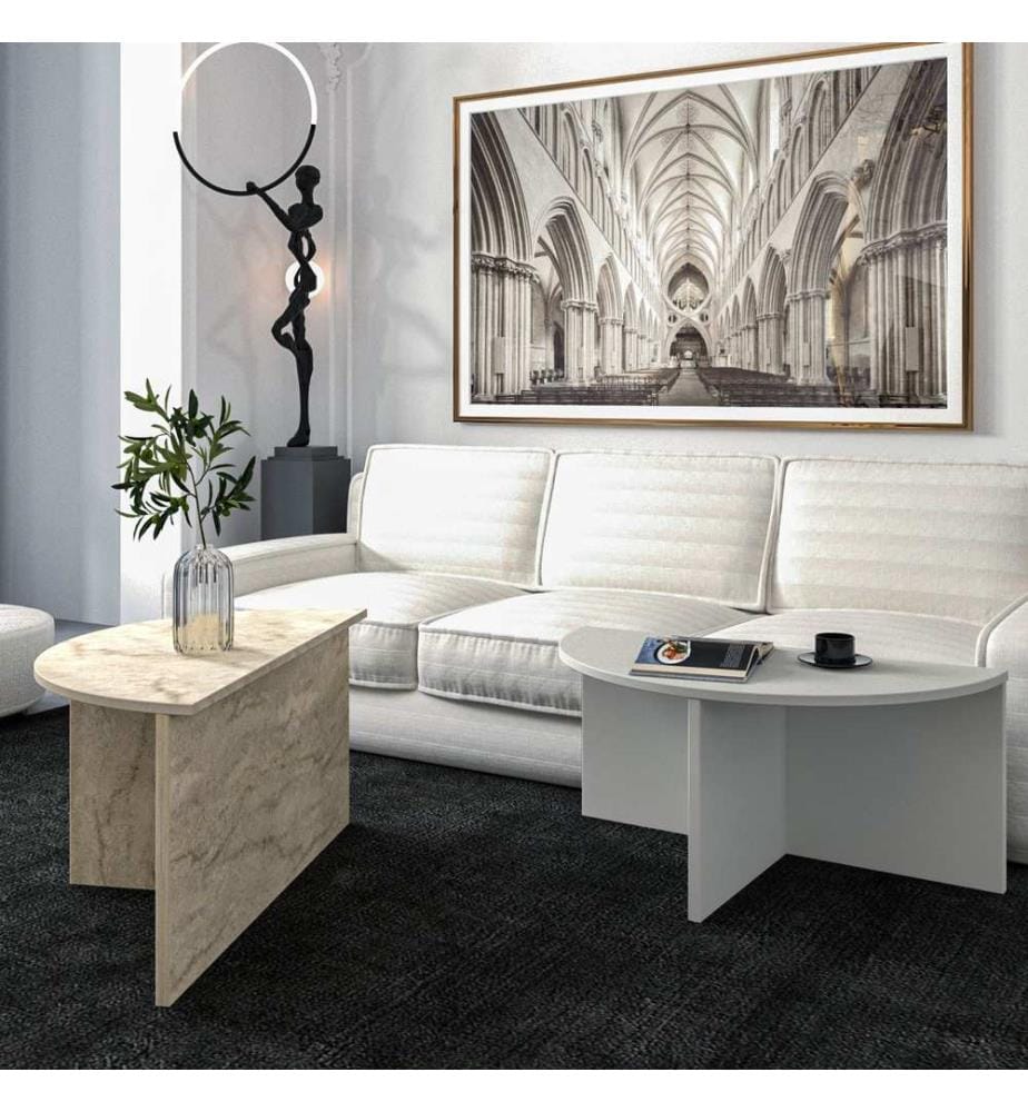 Couchtisch, grau, travertin, 100 % MELAMINBESCHICHTETE SPANPLATTE