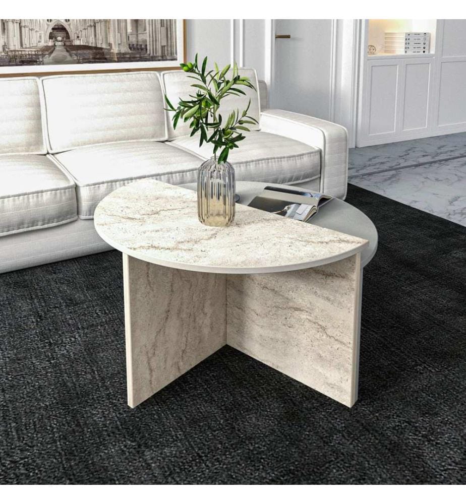 Couchtisch, grau, travertin, 100 % MELAMINBESCHICHTETE SPANPLATTE