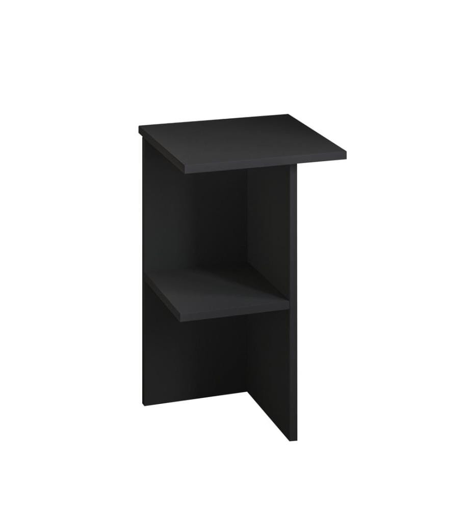 Table de chevet, anthracite, panneau de particules 100 % mélaminé