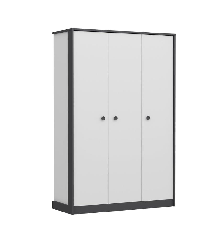 Wardrobe, AnthraciteWhite, Melamine Coated Particle Board