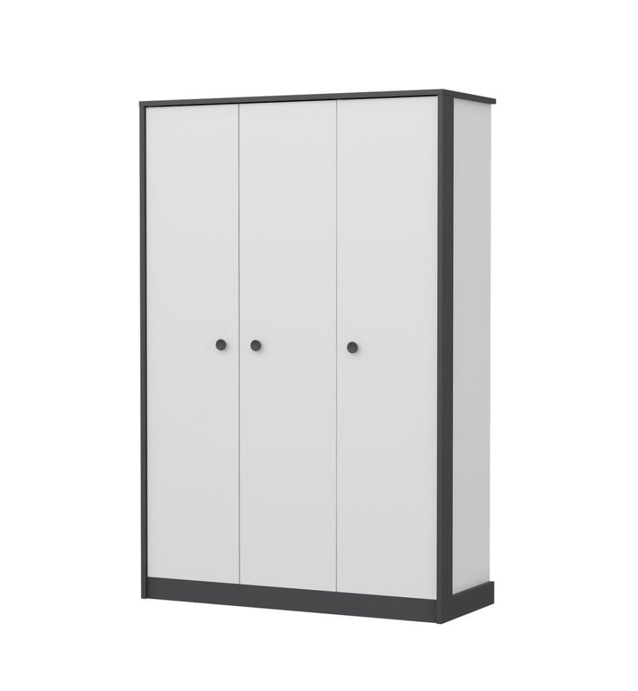 Wardrobe, AnthraciteWhite, Melamine Coated Particle Board