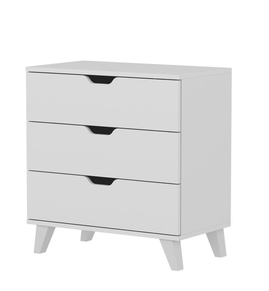 Commode, blanc, panneau de particules mélaminé